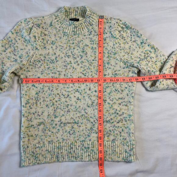 Talbots Small Petite Yellow Pastel Knit Mock Neck Sweater - Picture 5 of 6